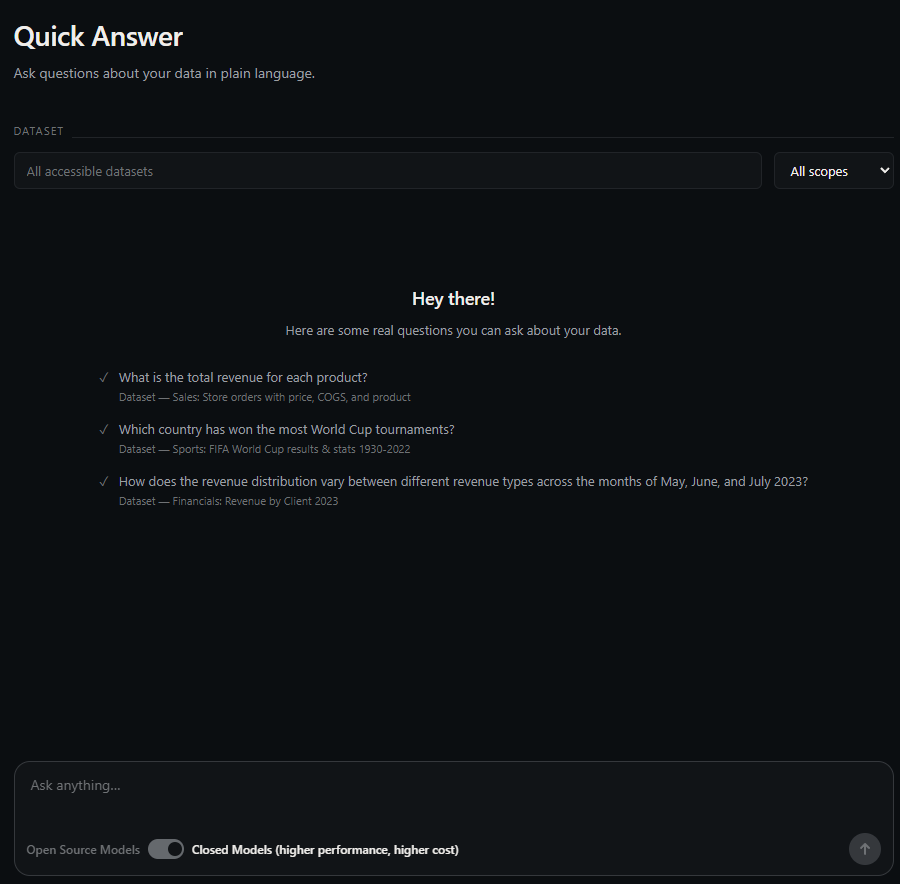 Quick Answers — ask a question